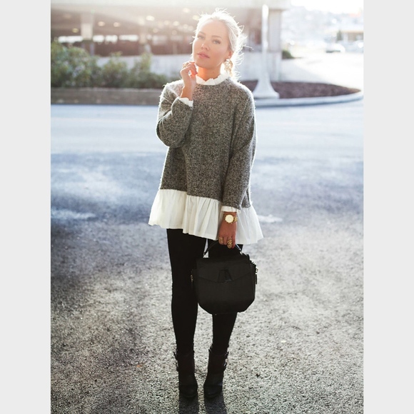 Rouge! Sweaters - Faux Undershirt Pullover